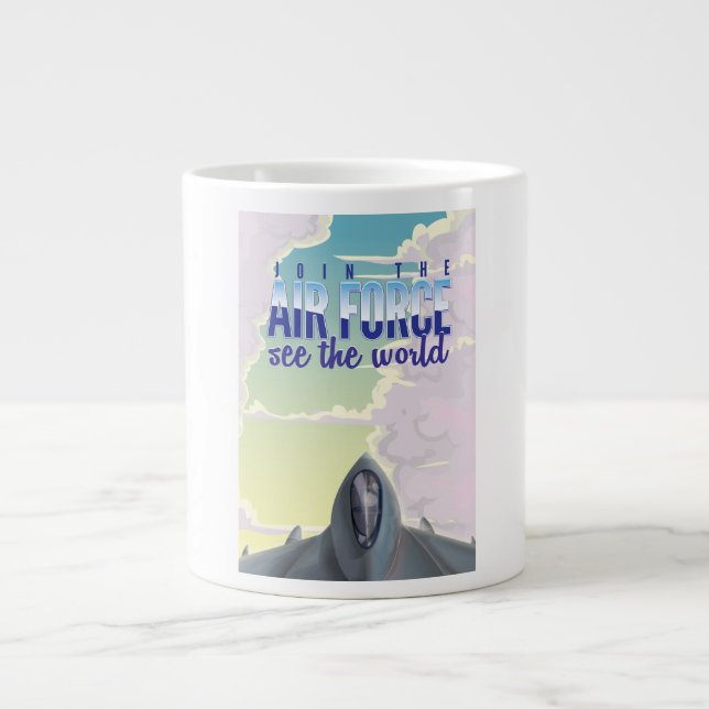 Grande Tasse Rejoignez l'affiche de la Force aérienne. (Devant)