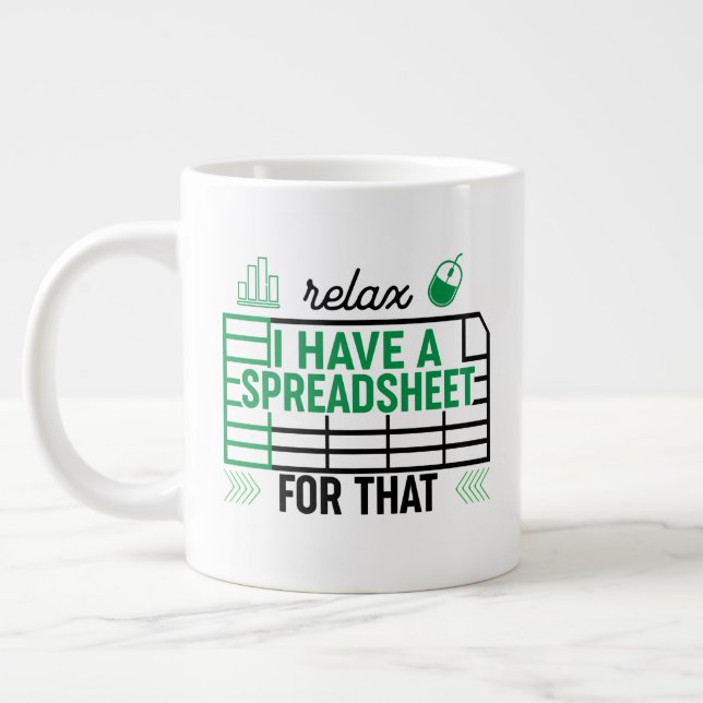 Grande Tasse Relax J'ai une feuille de calcul pour ça, comptabl (Gauche)