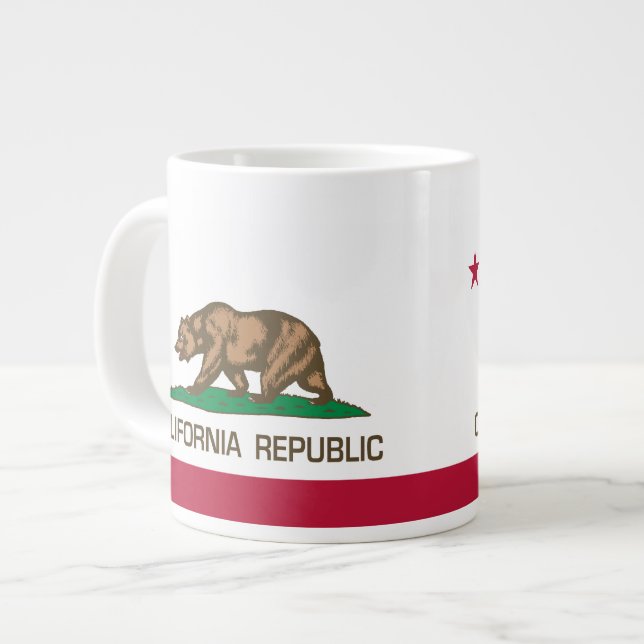 Grande Tasse République de Californie (drapeau d'État régulier) (Devant gauche)
