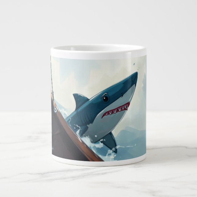 Grande Tasse Requin près du bateau (Devant)