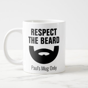 Grande Tasse Respectez la barbe amusante extra grand taille de 