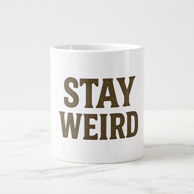 Grande Tasse Restez Drôle Vêtements de Rue Rétro  (Devant)