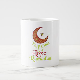 Grande Tasse Restez tranquille et aimez le Ramadan