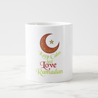 Grande Tasse Restez tranquille et aimez le Ramadan