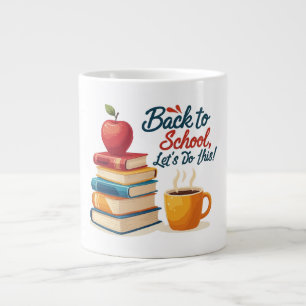 Grande Tasse "Retour à l'école, Allons-y !" Citations Motivante