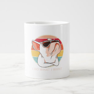 Grande Tasse Retro Faire Ce Que Je Veux Français Bulldog Funny