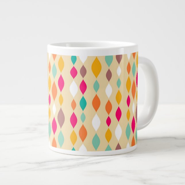 Grande Tasse Rétro motif d'abrégé sur style (Devant droit)