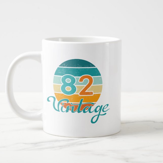 Grande Tasse Retro Sunset 82 Vintage Distressed (Gauche)