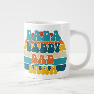 Grande Tasse Retro Sunset Funny Dada Papa Papa Papa Bruh