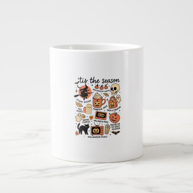 Grande Tasse Retro Tis Saison Halloween Saison Automne Design (Devant)