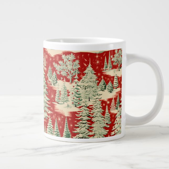 Grande Tasse Retro Vintage Christmas Landscape (Droite)