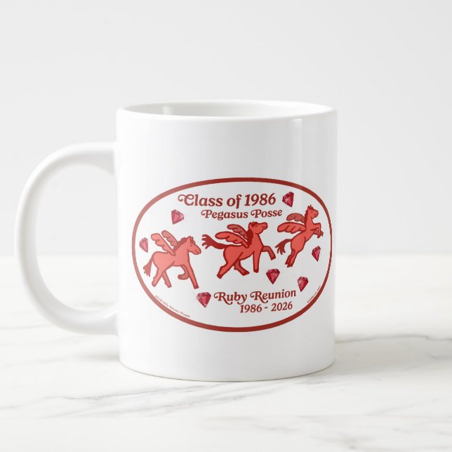 Grande Tasse Réunion rubis du Pegasus Posse (Gauche)