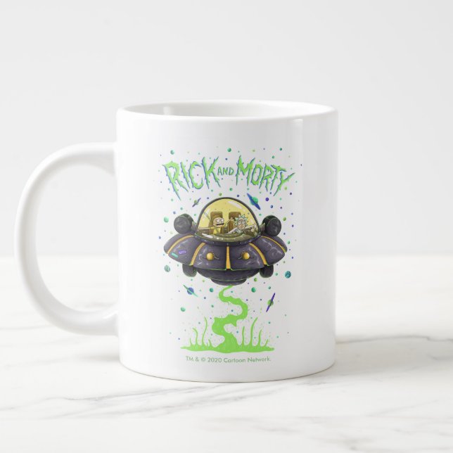 Grande Tasse RICK ET MORTY™| Graphique de vol spatial illustré (Gauche)