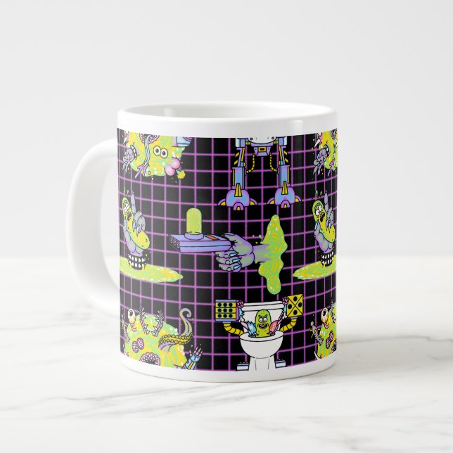 Grande Tasse RICK ET MORTY™| Motif du portail de collage (Devant gauche)