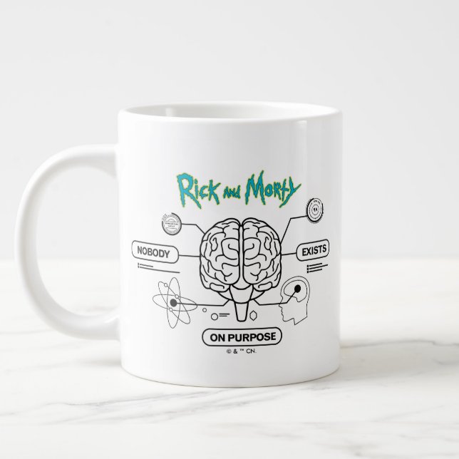 Grande Tasse RICK ET MORTY™ | Télécharger le cerveau de sauvega (Gauche)