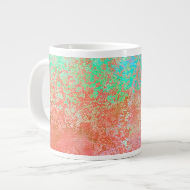 Grande Tasse Rivière de feu Orange alcool Encre Abstraite (Devant gauche)