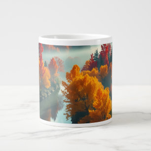 Grande Tasse Rivière sereine, reflet de la rive, art de la natu