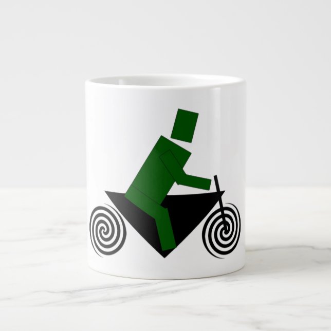 Grande Tasse Robot, Conduisant, Vélo (Devant)