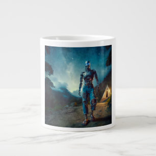 Grande Tasse Robot Futuriste dans un Paysage Antique