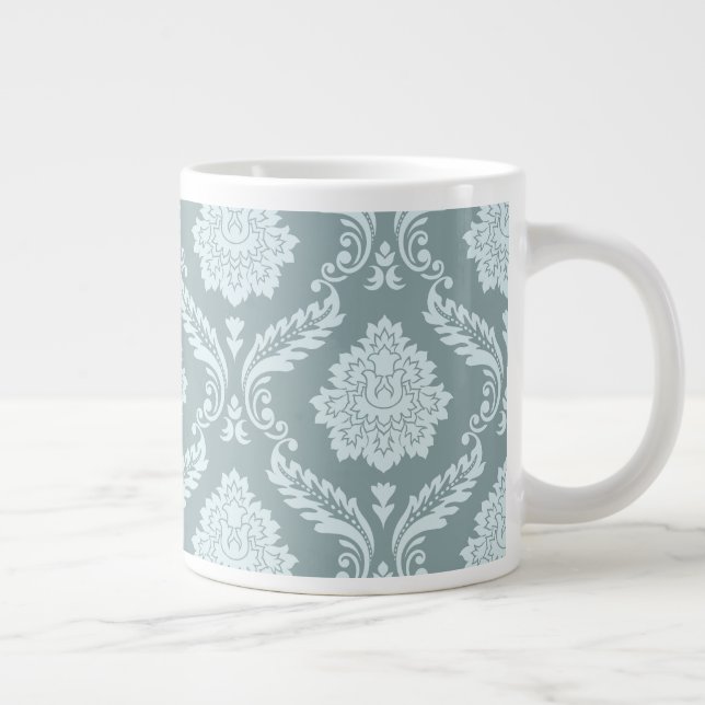 Grande Tasse Rococo Damask Lg Pattern Duck Egg Blue+Teal (Droite)