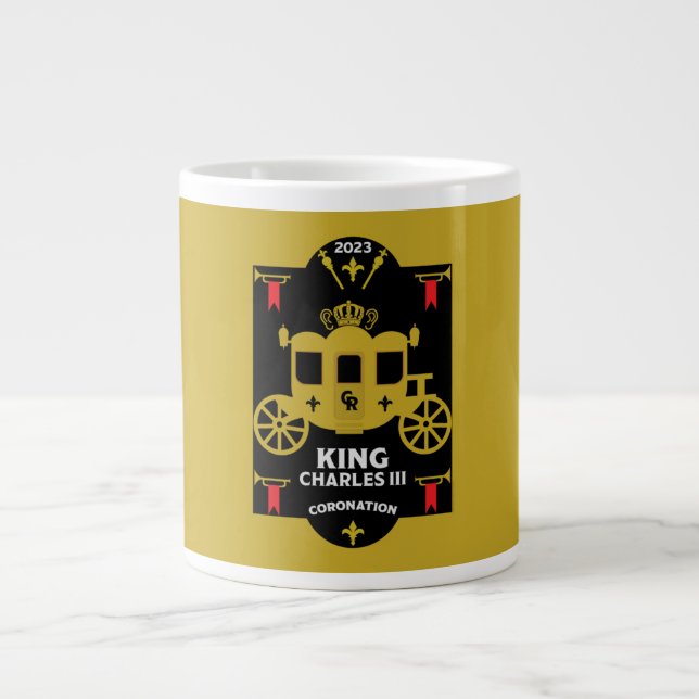 Grande Tasse Roi Charles III Couronnement britannique 2023 (Devant)