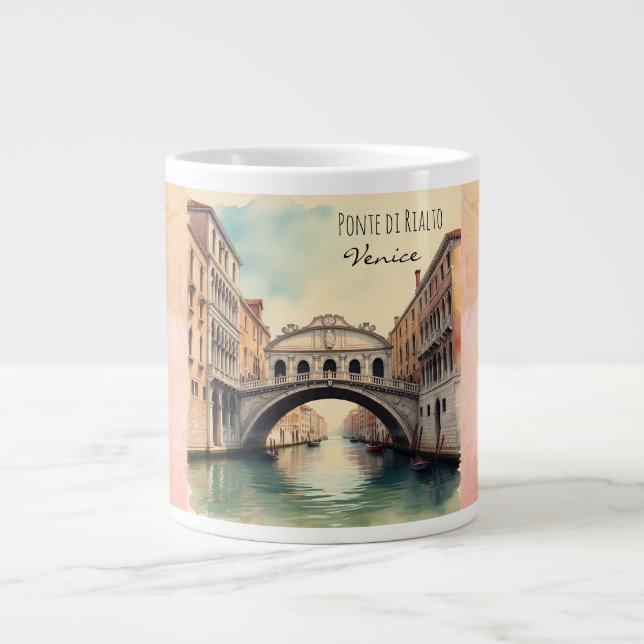 Grande Tasse Romance sous l'ombre du Ponte di Rialto (Devant)