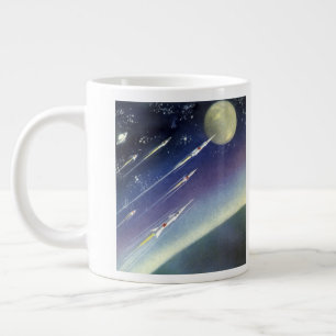Grande Tasse Roquettes de science-fiction vintages dans l'espac