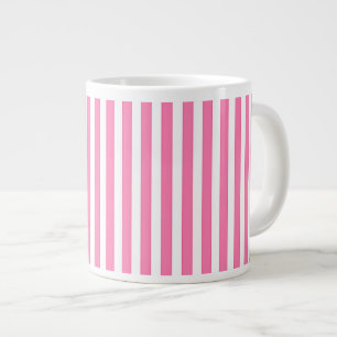 Grande Tasse Rose à rayures de bonbon 