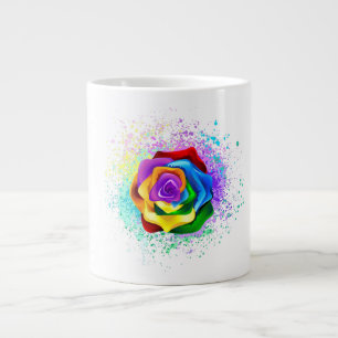 Grande Tasse Rose arc-en-ciel coloré