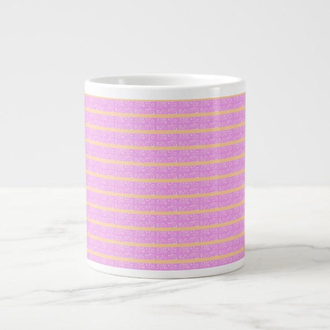 Grande Tasse Rose Géométrique  (Devant)