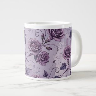 Grande Tasse Rose Lavande Poussiéreuse Teintes Rêveuses Florale