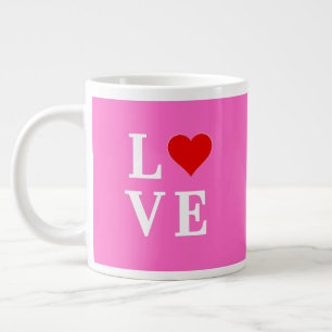 Grande Tasse Rose LOVE Élégant élégant