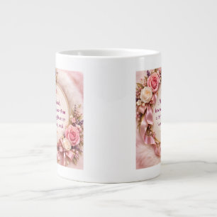 Grande Tasse Rose rose élégante Parents Dua Inspirante 