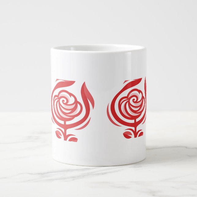Grande Tasse Rose rouge (Devant)