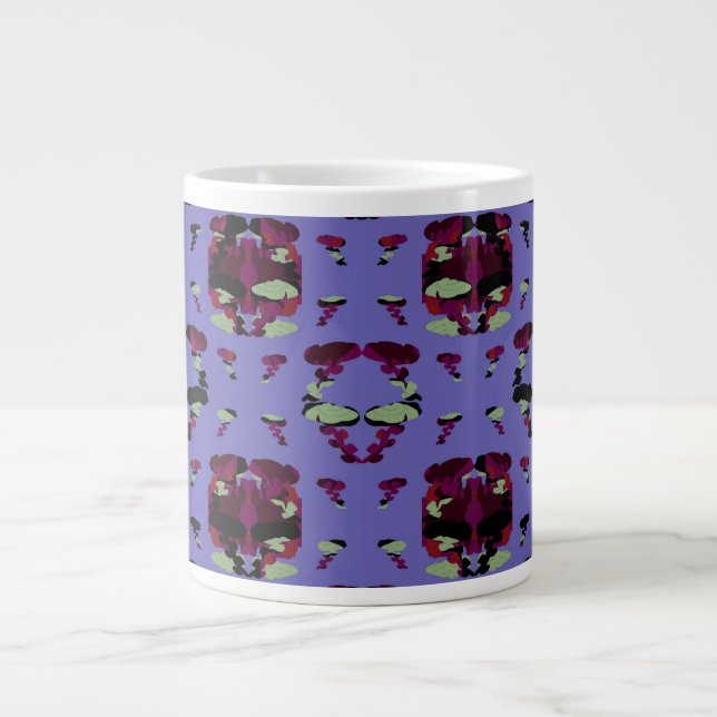 Grande Tasse Roses de Flamme Céleste Contenues (Devant)