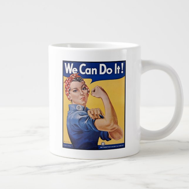 Grande Tasse Rosie le Riveter : Une femme forte pour l'autonomi (Droite)