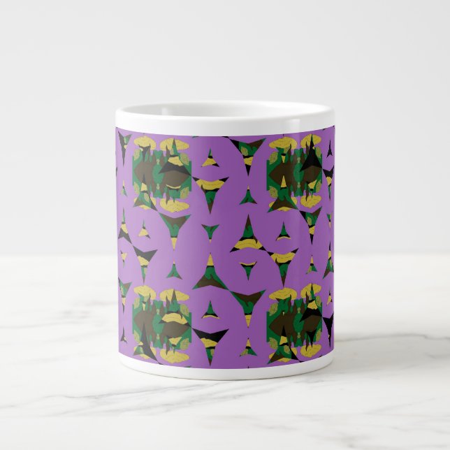 Grande Tasse Roue à aubes de flammes célestes contenues (Devant)