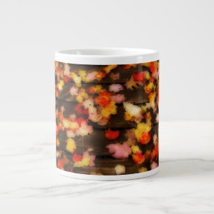 Grande Tasse Rouge clair Jaune d'automne Maple Feuilles