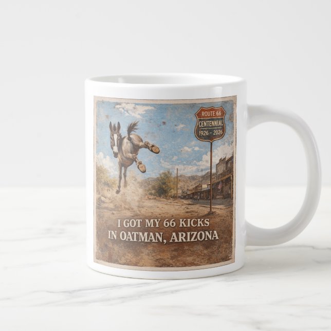 Grande Tasse Route 66 Centennial Oatman Donkey Artwork (Droite)