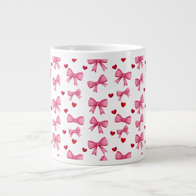 Grande Tasse Rubans roses (Devant)