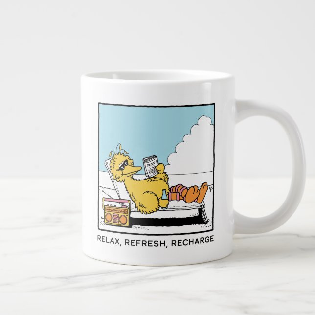 Grande Tasse Rue Sésame | Big Bird Relax Refresh Recharge (Droite)
