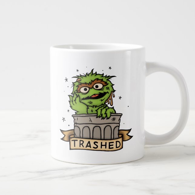 Grande Tasse Rue Sésame | Oscar the Grouch Trashed (Droite)