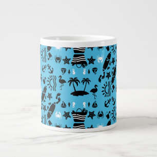 Grande Tasse Sable Américain Et Décor De Plage