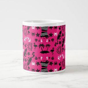 Grande Tasse Sable Américain Et Décor De Plage