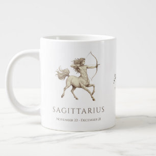 Grande Tasse Sagittaire Zodiaque Nom Personnalisé & Date de Nai