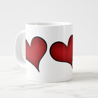 Grande Tasse Saint Valentin coeur rouge