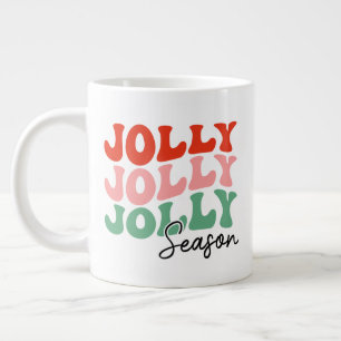 Grande Tasse Saison Jolly Jolly Saison Retro Typographie de vac