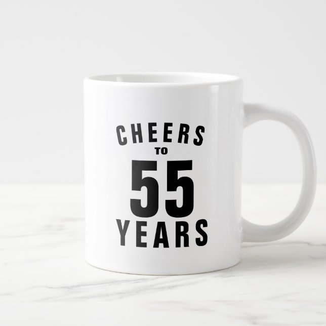 Grande Tasse Salue le 55e cadeau d'anniversaire pour lui (Droite)