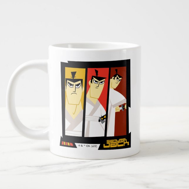 Grande Tasse Samurai Jack Character Tri-Panel Futuristic Frame (Gauche)