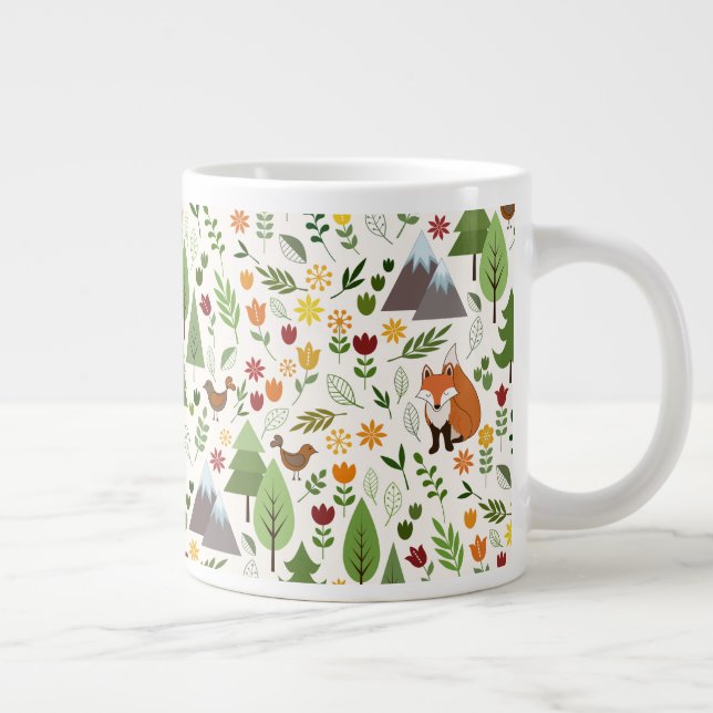 Grande Tasse Scandinavie : Illustrations de style Motif à la cr (Droite)
